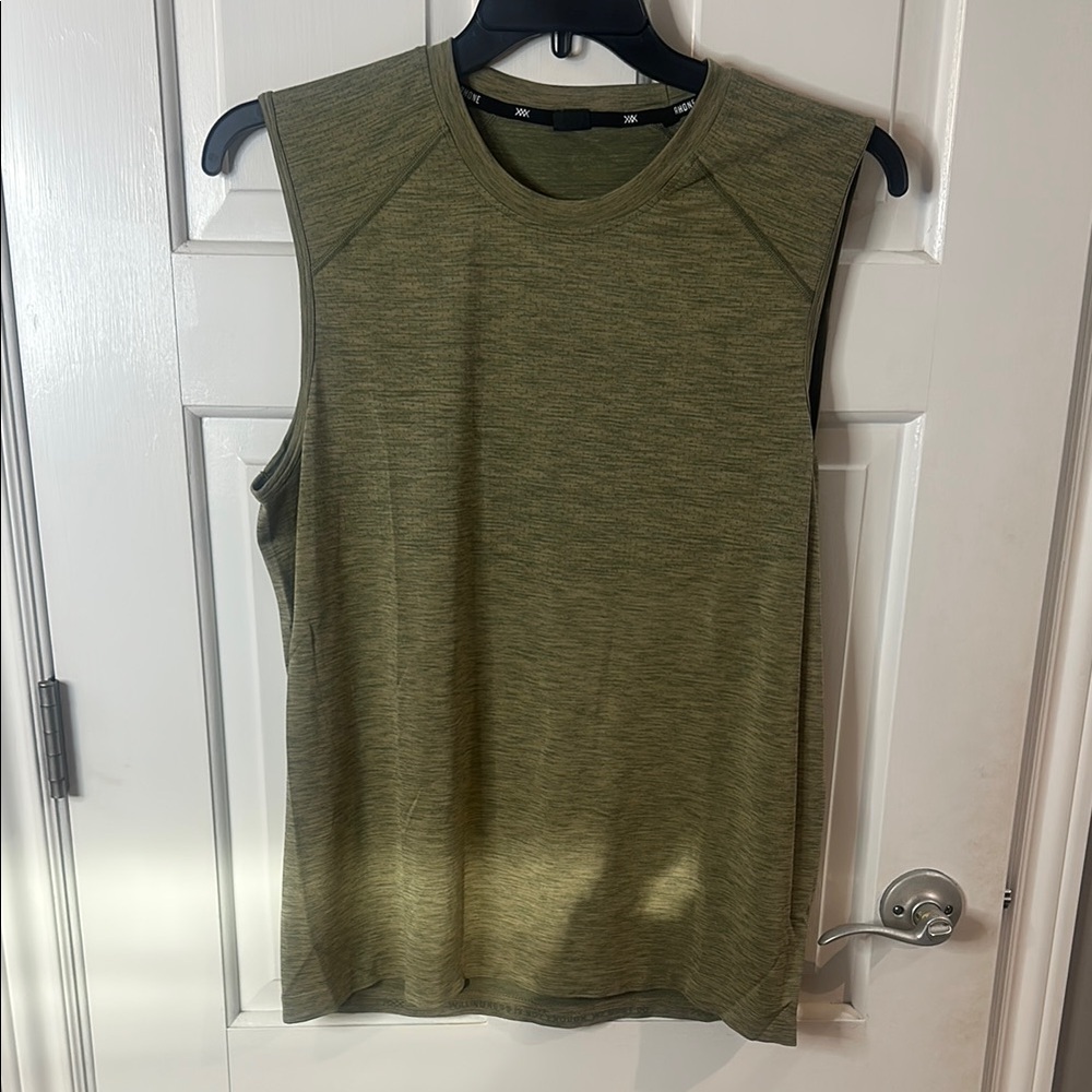 RHONE Green Sleeveless Muscle Tee